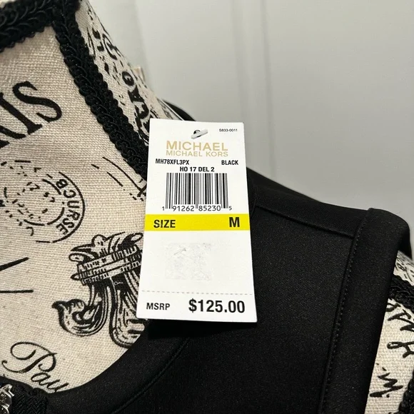 Michael Kors Sleeveless Black Dress NWT! Size medium - Picture 5 of 8